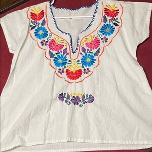 Fiesta Floral White Top